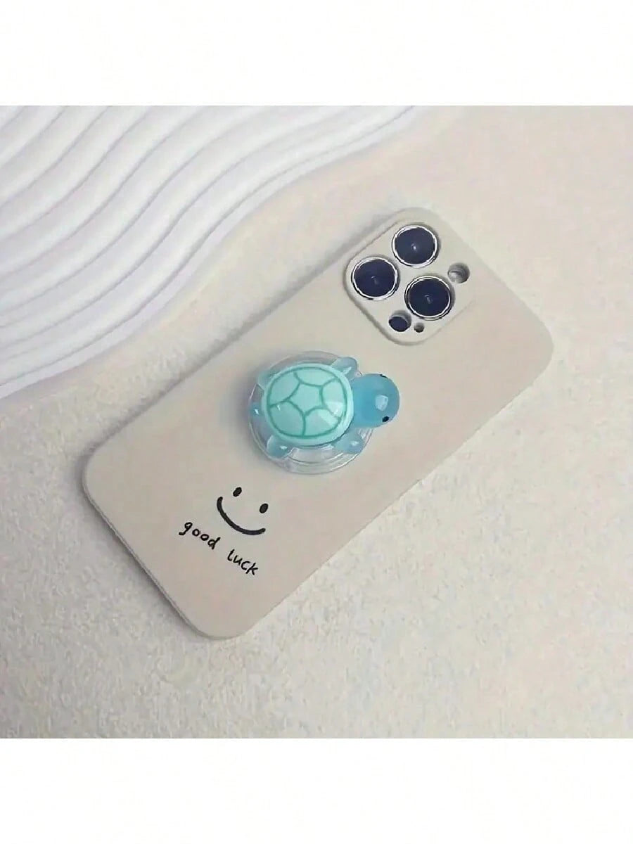 1pc Luminous Turtle Phone Holder, ABS Material Small Turtle Retractable Folding Holder, Suitable For Smartphones, Creative Phone Support, Suitable As An Ideal Gift For Friends Compatible With IPhone