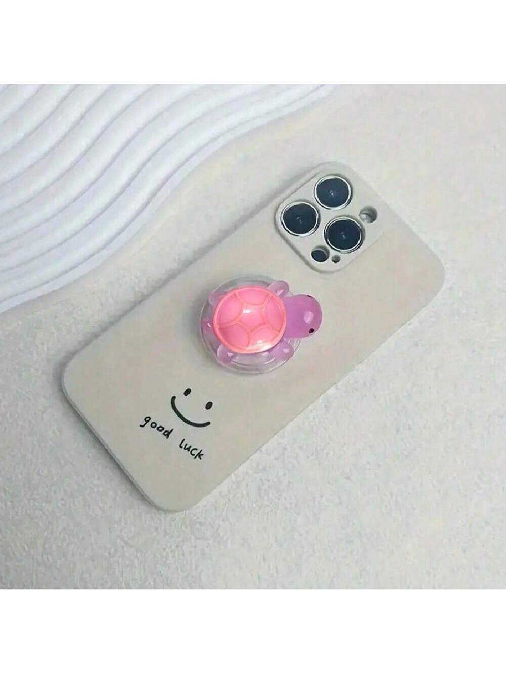 1pc Luminous Turtle Phone Holder, ABS Material Small Turtle Retractable Folding Holder, Suitable For Smartphones, Creative Phone Support, Suitable As An Ideal Gift For Friends Compatible With IPhone