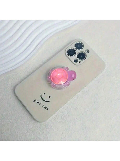 1pc Luminous Turtle Phone Holder, ABS Material Small Turtle Retractable Folding Holder, Suitable For Smartphones, Creative Phone Support, Suitable As An Ideal Gift For Friends Compatible With IPhone