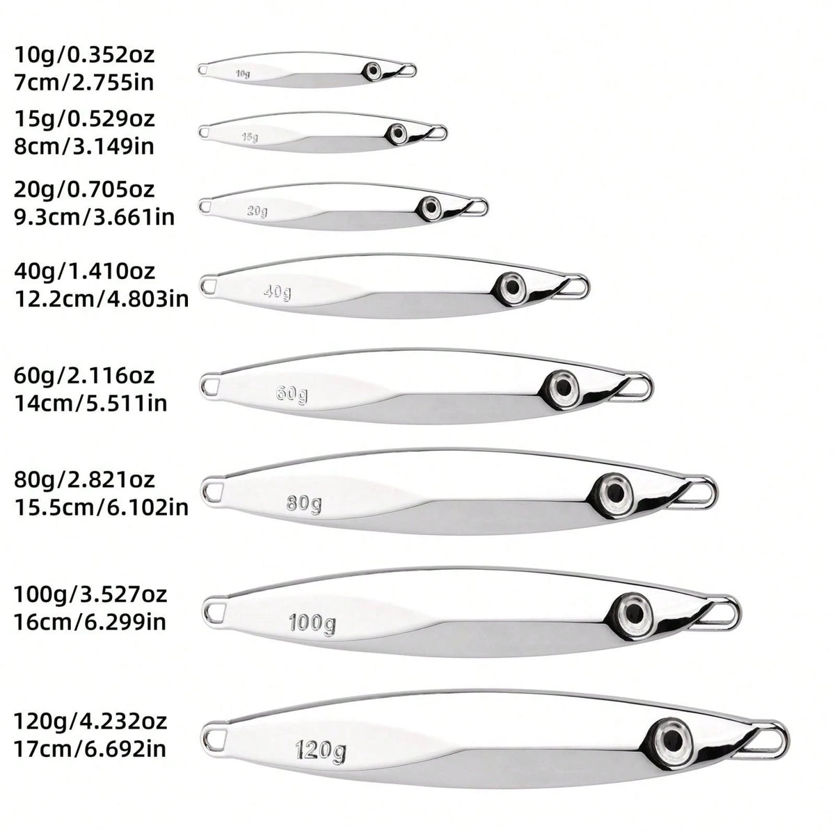 1pc Lure Long Casting Metal Jigging Lead Fish IMA Metal Jig For Dragging Hard Lure Perch Fish Fishing Bait Fishing Accessories Trout Zander Jigging Bait Saltwater Bait