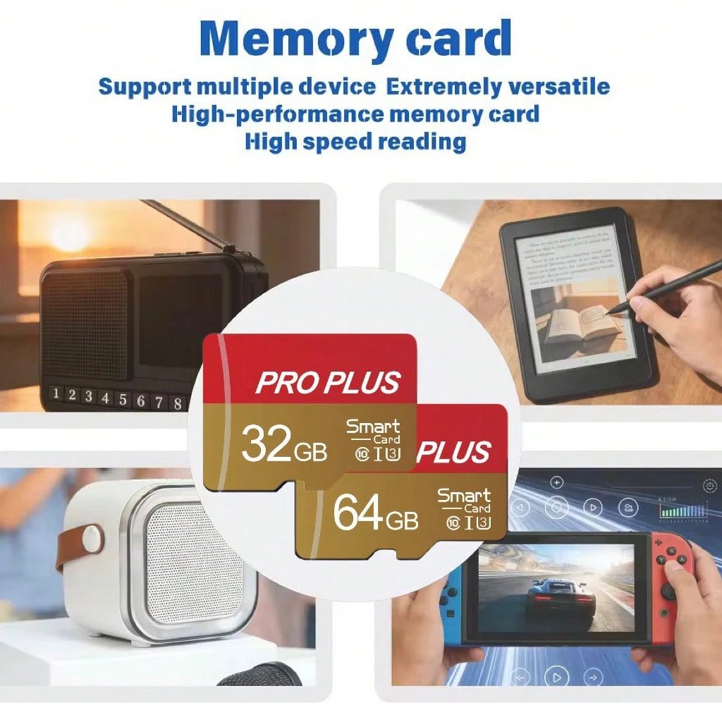 1pc Memory Card 32GB,64GB,128GB, 256GB, TF Card, Suitable For Tablet, Camera, Smartphone, Laptop, PC, Car Audio, Game Console And Audio Devices
