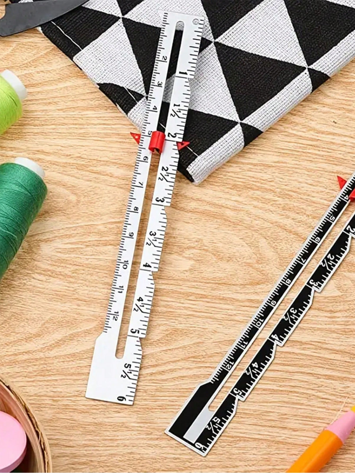 1pc Metal Sliding Gauge, Sewing Measuring Tool, Sewing Gauge, Suitable For Quilting And Sewing, Sewing Accessories, Sewing Supplies