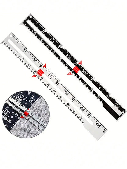 1pc Metal Sliding Gauge, Sewing Measuring Tool, Sewing Gauge, Suitable For Quilting And Sewing, Sewing Accessories, Sewing Supplies