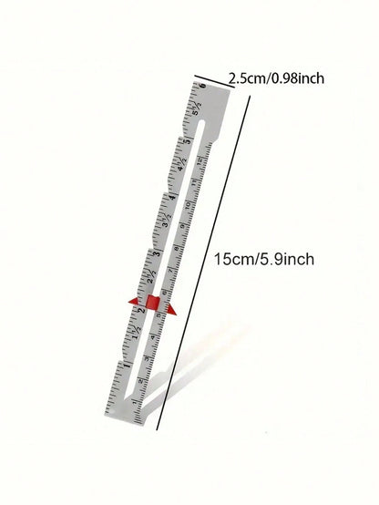 1pc Metal Sliding Gauge, Sewing Measuring Tool, Sewing Gauge, Suitable For Quilting And Sewing, Sewing Accessories, Sewing Supplies