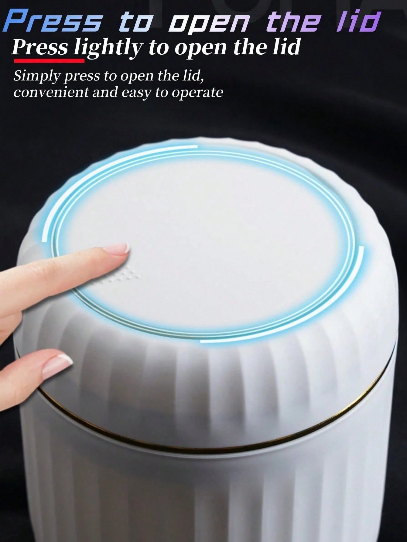 1pc Mini Cute Desktop Trash Can With Lid, Suitable For Bedroom, Office, Kitchen, Bathroom And Other Home Spaces. This Small Compact Plastic Trash Can With Flip Lid Is Perfect For Placing On The Deskto