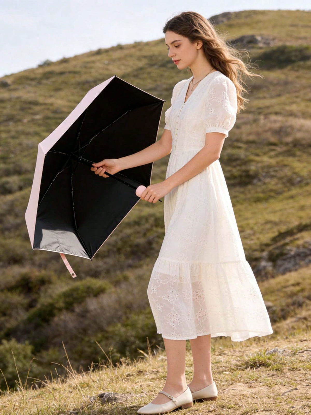 1pc Mini Outdoor UPF50+ UV Protection Waterproof Sun Umbrella, Dual-Use Rain And Sun Umbrella, Great Holiday Gift Choice