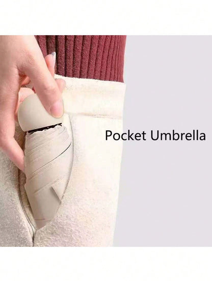1pc Mini Outdoor UPF50+ UV Protection Waterproof Sun Umbrella, Dual-Use Rain And Sun Umbrella, Great Holiday Gift Choice