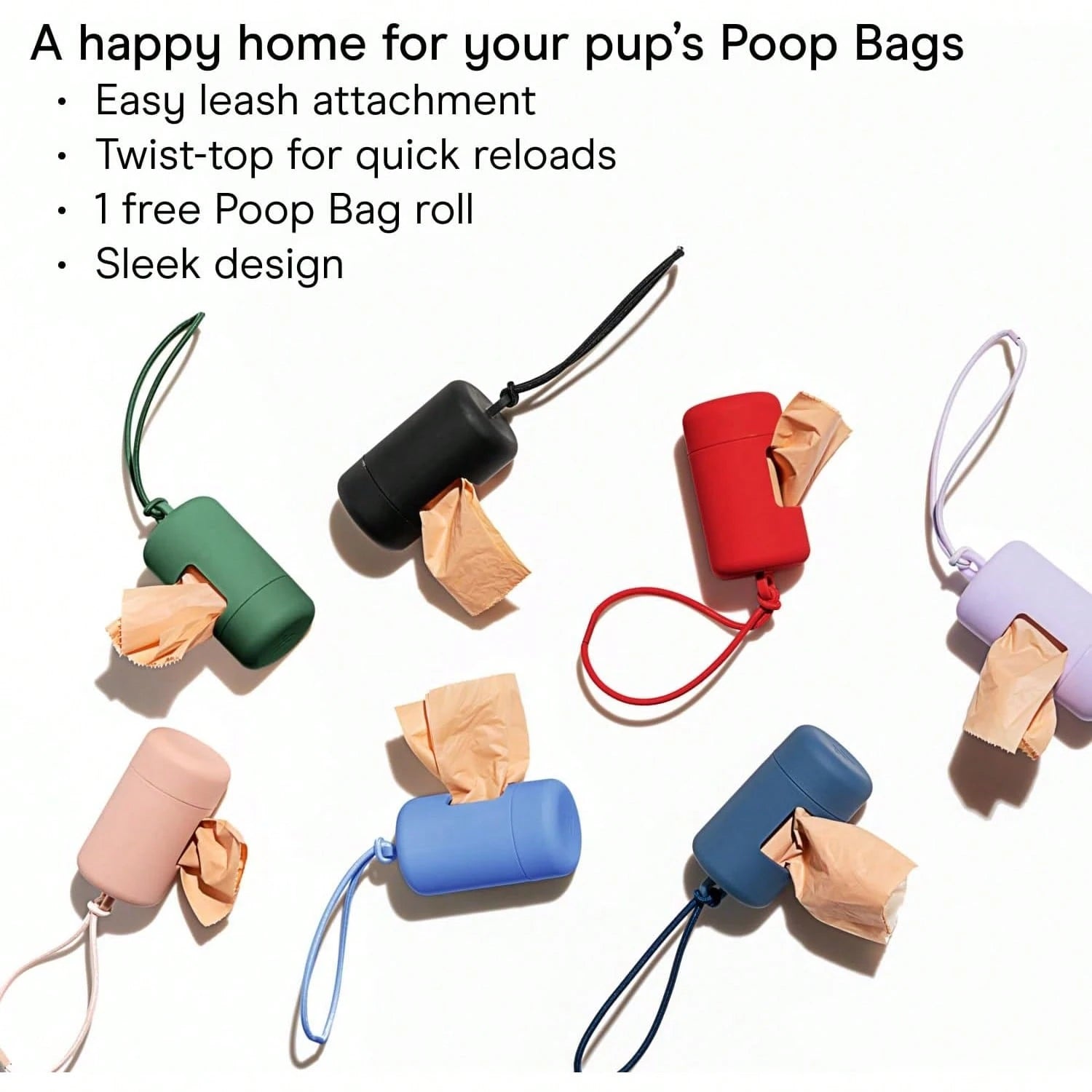 1pc Mini Portable Pet Waste Bag Dispenser Set, Durable And Lightweight, Matte Cylindrical Trash Bag Holder, Can Be Attached To Dog Leash, Backpack, Keychain. Sturdy Shell, Suitable For Outdoor Dog Wal