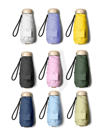 1pc Mini Portable Sunshade Umbrella, UV Protection Foldable Umbrella With Storage Case, Suitable For School, Office, Home, Travel,Umbrella/ Compact Umbrella/ Travel Umbrella/ Windproof Umbrella/ F