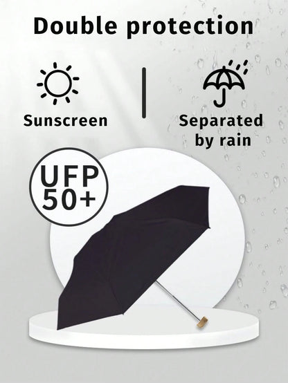 1pc Mini Portable Sunshade Umbrella, UV Protection Foldable Umbrella With Storage Case, Suitable For School, Office, Home, Travel,Umbrella/ Compact Umbrella/ Travel Umbrella/ Windproof Umbrella/ F