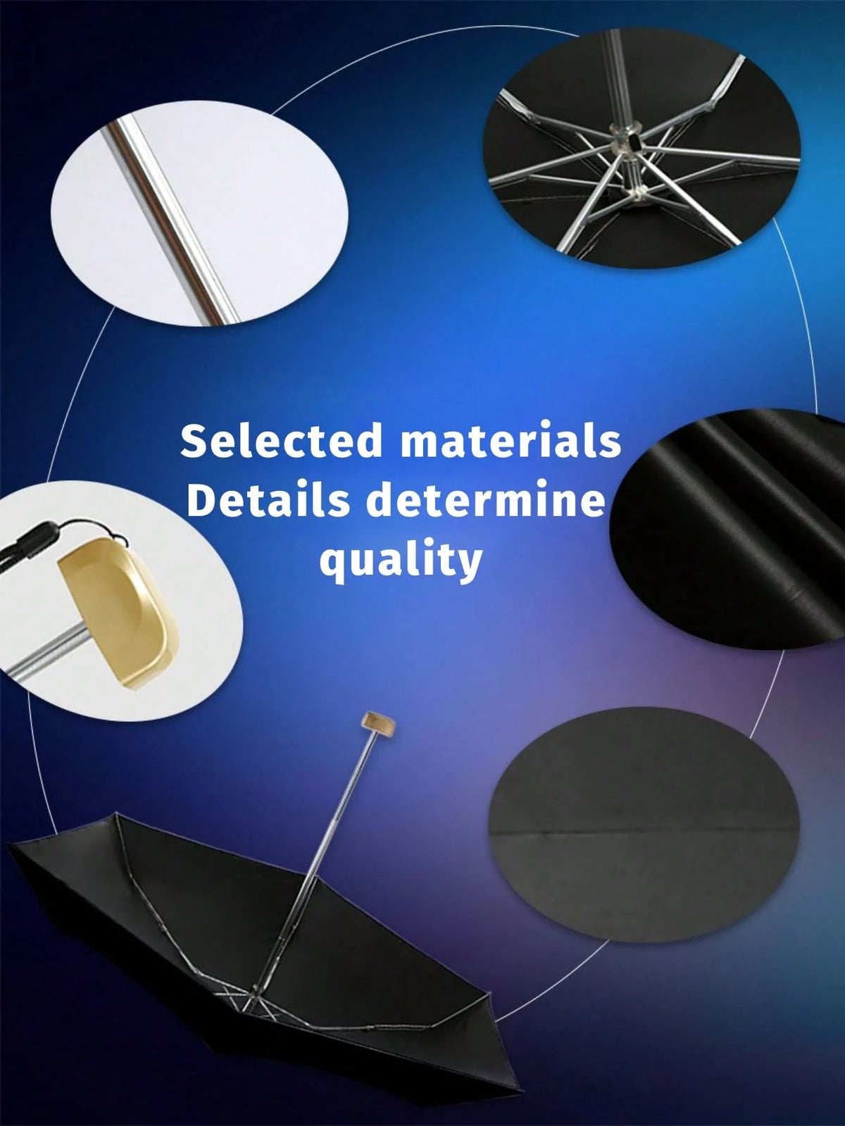 1pc Mini Portable Sunshade Umbrella, UV Protection Foldable Umbrella With Storage Case, Suitable For School, Office, Home, Travel,Umbrella/ Compact Umbrella/ Travel Umbrella/ Windproof Umbrella/ F