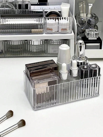1pc Mirror Cabinet Storage Box For Cosmetics Tabletop Dressing Table Skin Care Lipsticks Jewelry Bathroom Organizer Shelf,For Holiday Beach, Bathroom Collection, Bedroom Collection, Large Capacity