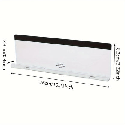 1pc Monitor Stand Desk Organizer, Memo Board, Sticky Note Holder, Minimalist Desk Accessory For Office Supplies, Phone Charging, Memo Writing, Back To School