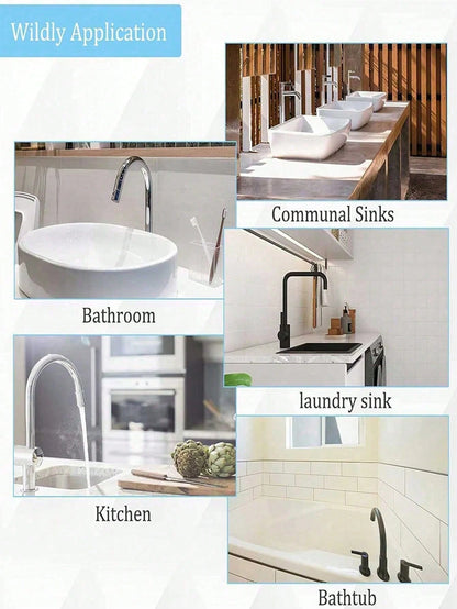 1pc Multi-Function Faucet Extender With Shower Head, 51.57 Inch Total Length, Easy-To-Use Hair Washing Adapter, Bathing Shower Head, Simple & Quick Pet Bathing Connector, Home Bathroom Decor, Autumn D