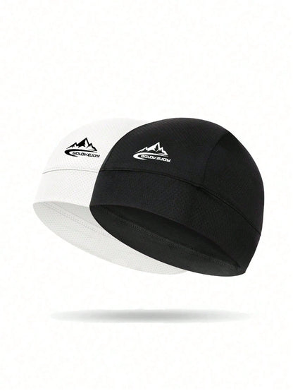 1pc/Multi-Piece Unisex Summer Ice Silk Breathable Cycling Sports Cap, Quick-Dry Skull Cap, Hair Cap, Headscarf, Helmet Liner, Sun Protection Soft Hat, Suitable For Outdoor Cycling, Swimming, Sports An