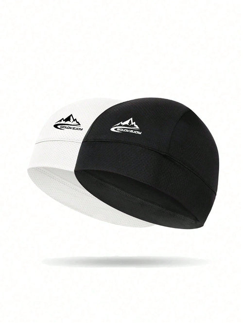 1pc/Multi-Piece Unisex Summer Ice Silk Breathable Cycling Sports Cap, Quick-Dry Skull Cap, Hair Cap, Headscarf, Helmet Liner, Sun Protection Soft Hat, Suitable For Outdoor Cycling, Swimming, Sports An