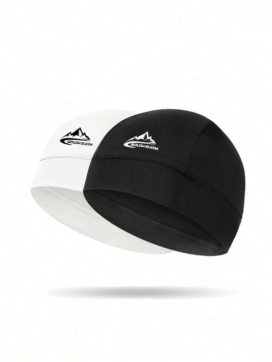 1pc/Multi-Piece Unisex Summer Ice Silk Breathable Cycling Sports Cap, Quick-Dry Skull Cap, Hair Cap, Headscarf, Helmet Liner, Sun Protection Soft Hat, Suitable For Outdoor Cycling, Swimming, Sports An