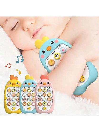 1pc Multifunctional Cute Designed Baby Phone Toy, Sensory Learning Function With Various Sound & Light Effects, Teether Toy, Infant Baby Shower Gift
