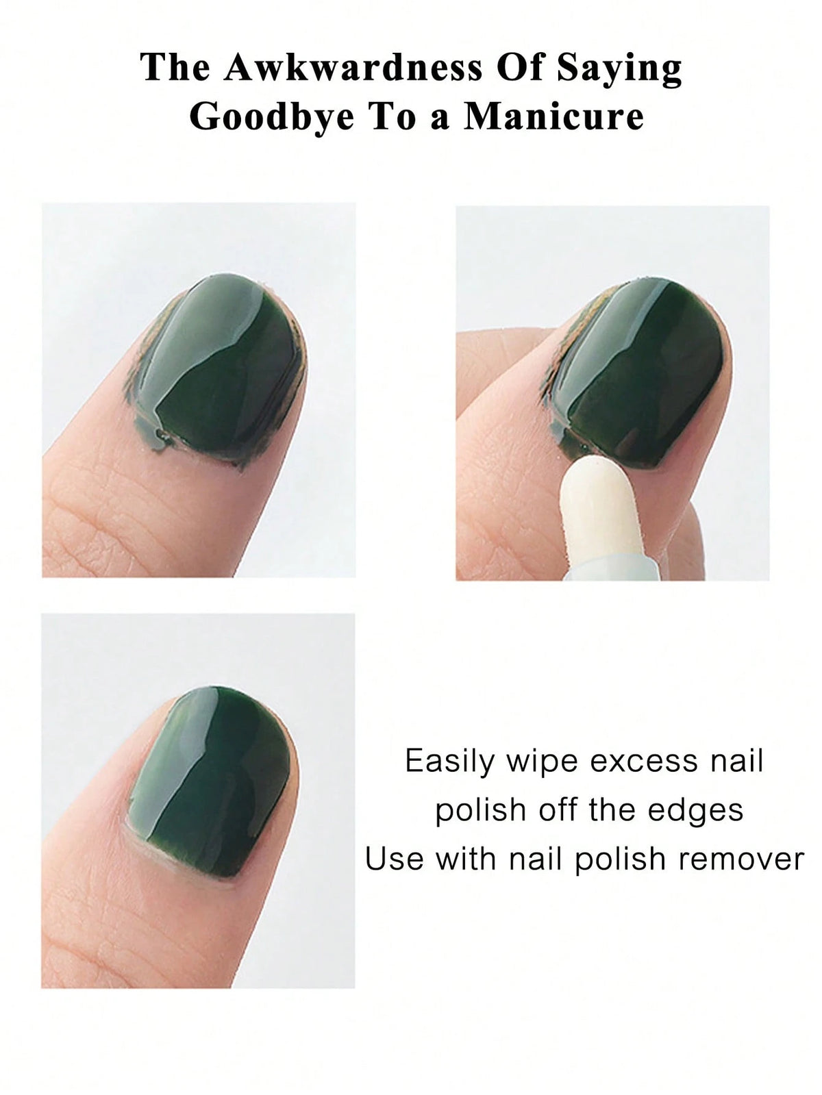 1pc Nail Cleaning Pen Nail Polish UV Gel Correction Remove Brush Pen Manicure Accessory Tool Supplies Nails Nails Supplies Nail Stuff