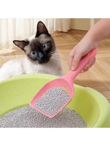 1pc New Cat Litter Scoop, Practical Pet Cleaning Tool For Kitty Litter Box, Large Size Plastic With Small Holes, Pet Pooper Scooper For Cat Litter Box