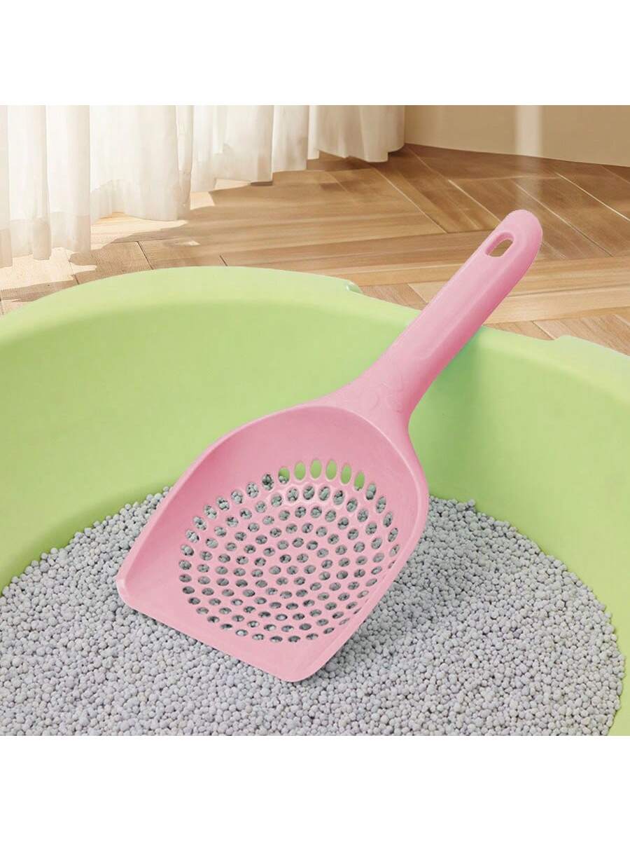 1pc New Cat Litter Scoop, Practical Pet Cleaning Tool For Kitty Litter Box, Large Size Plastic With Small Holes, Pet Pooper Scooper For Cat Litter Box