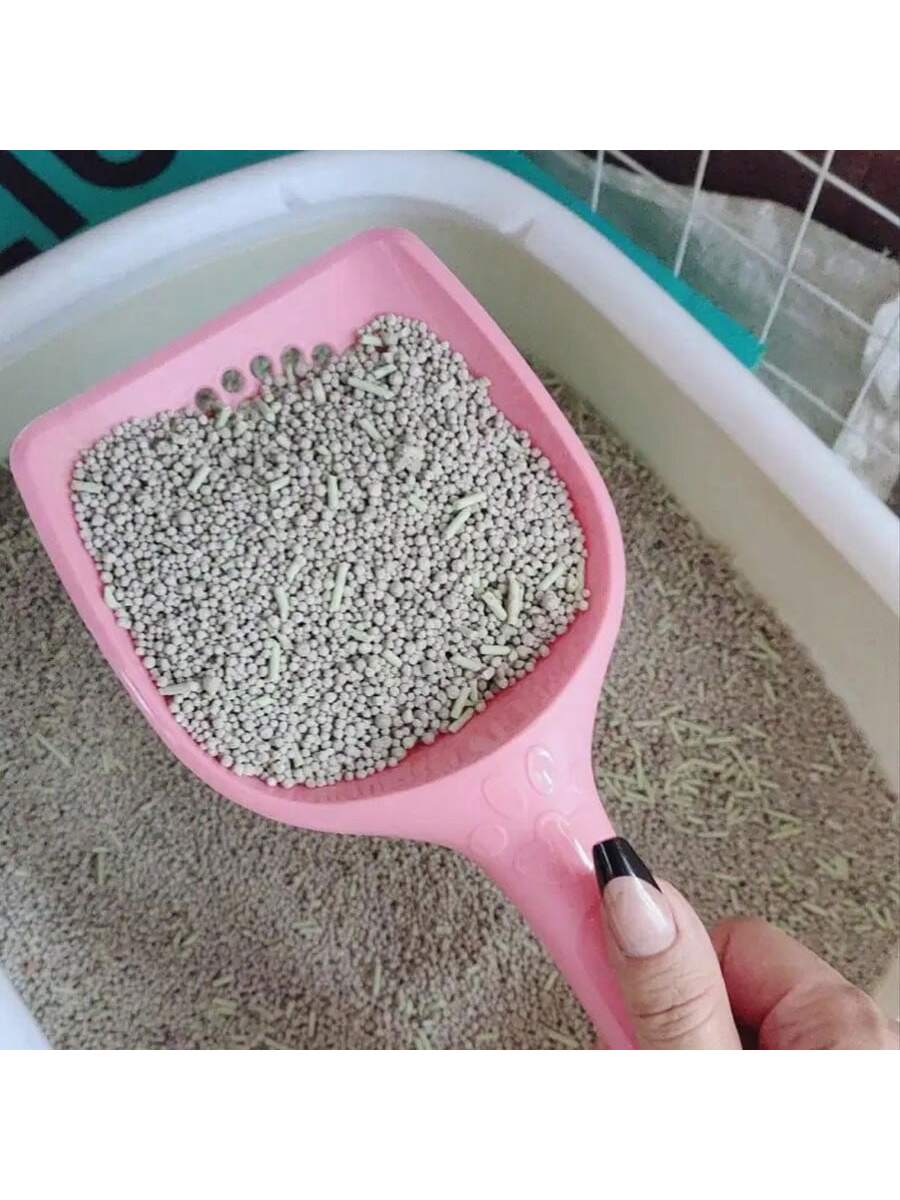 1pc New Cat Litter Scoop, Practical Pet Cleaning Tool For Kitty Litter Box, Large Size Plastic With Small Holes, Pet Pooper Scooper For Cat Litter Box