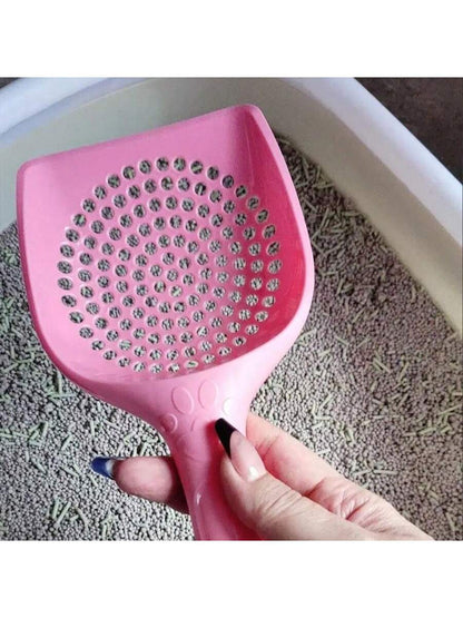 1pc New Cat Litter Scoop, Practical Pet Cleaning Tool For Kitty Litter Box, Large Size Plastic With Small Holes, Pet Pooper Scooper For Cat Litter Box