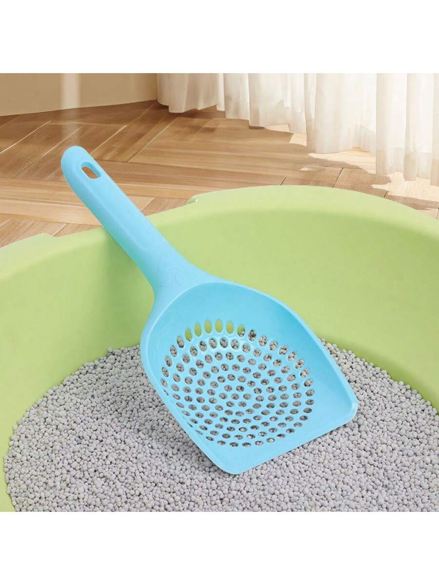 1pc New Cat Litter Scoop, Practical Pet Cleaning Tool For Kitty Litter Box, Large Size Plastic With Small Holes, Pet Pooper Scooper For Cat Litter Box