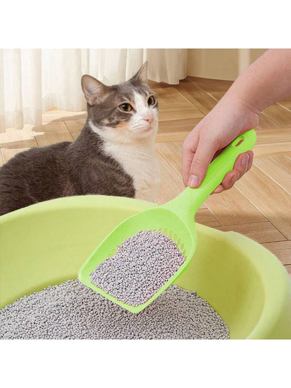 1pc New Cat Litter Scoop, Practical Pet Cleaning Tool For Kitty Litter Box, Large Size Plastic With Small Holes, Pet Pooper Scooper For Cat Litter Box
