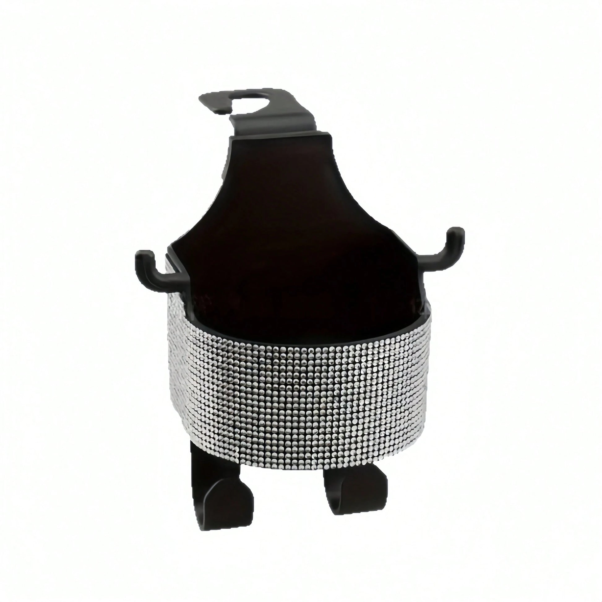 1pc New Rhinestone Multi-Function Car Seat Storage Bag With Cup Holder, 2-In-1 Car Hook, Easy Installation- Durable ABS Material Storage Bag, Convenient To Carry