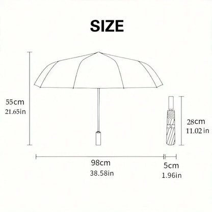 1pc Newspaper Print Umbrella- Compact Folding Umbrella With 8 Reinforced Ribs, Foldable Newspaper Canopy, Portable For Handbag/Briefcase- Realistic Newspaper Page Design