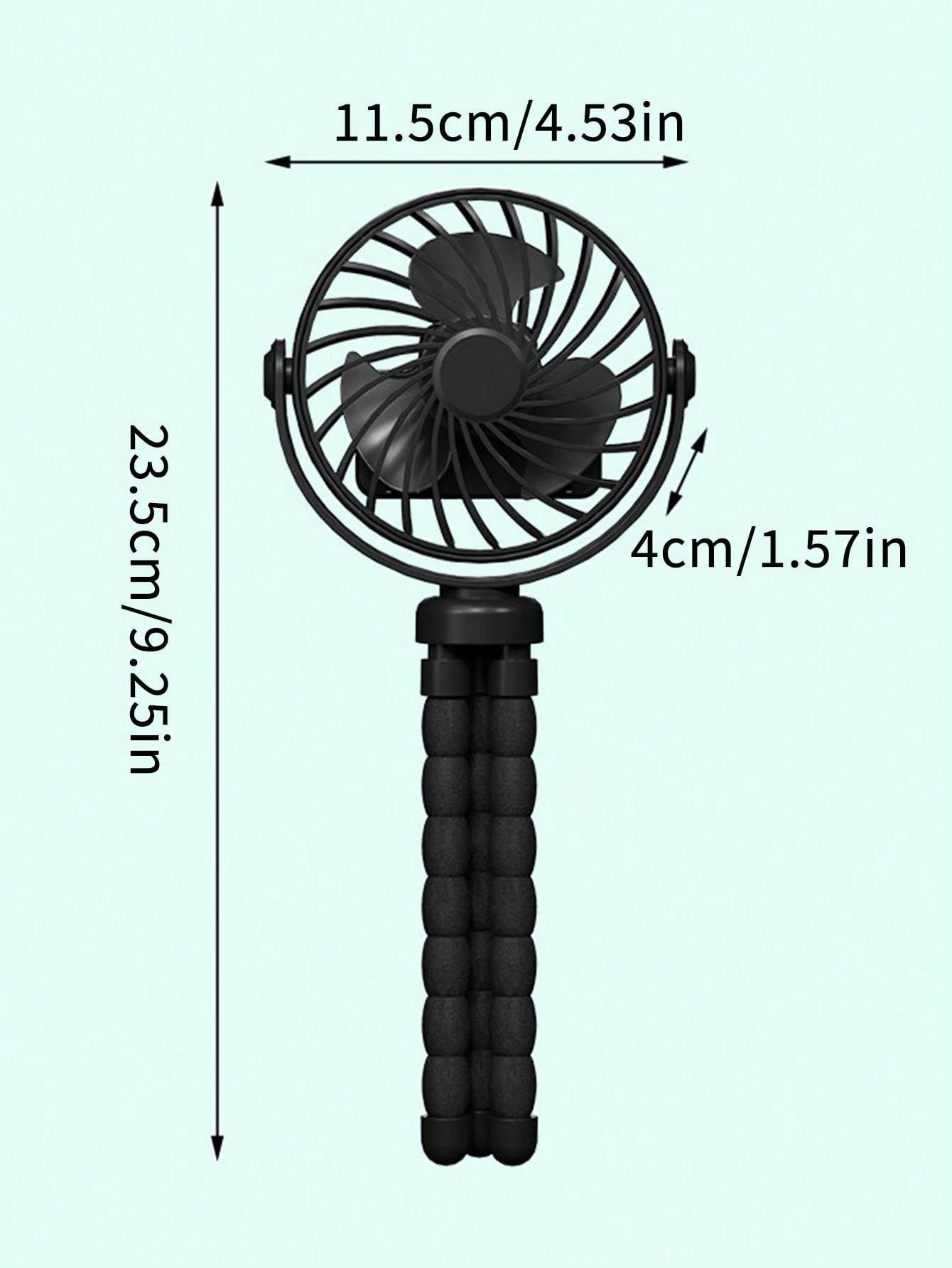 1pc Octopus Shaped Baby Stroller Fan, USB Rechargeable Portable Quiet Fan, Mini Handheld Foldable Travel Fan With LED Night Light, 3 Speed Adjustable, Multifunctional Desk Fan, Adjustable Angle, Suita
