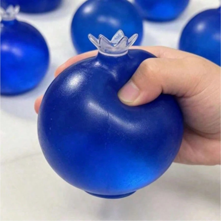 1pc Oversized Transparent Blueberry Squishy Fidget Toys, Slow Rebound Soft Rubber Stress Relief Squeeze Toy, Melojoy Tabasqueeze With Unique Viscous Feeling, Random Style & Color