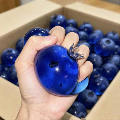 1pc Oversized Transparent Blueberry Squishy Fidget Toys, Slow Rebound Soft Rubber Stress Relief Squeeze Toy, Melojoy Tabasqueeze With Unique Viscous Feeling, Random Style & Color