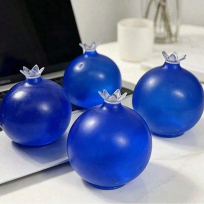 1pc Oversized Transparent Blueberry Squishy Fidget Toys, Slow Rebound Soft Rubber Stress Relief Squeeze Toy, Melojoy Tabasqueeze With Unique Viscous Feeling, Random Style & Color