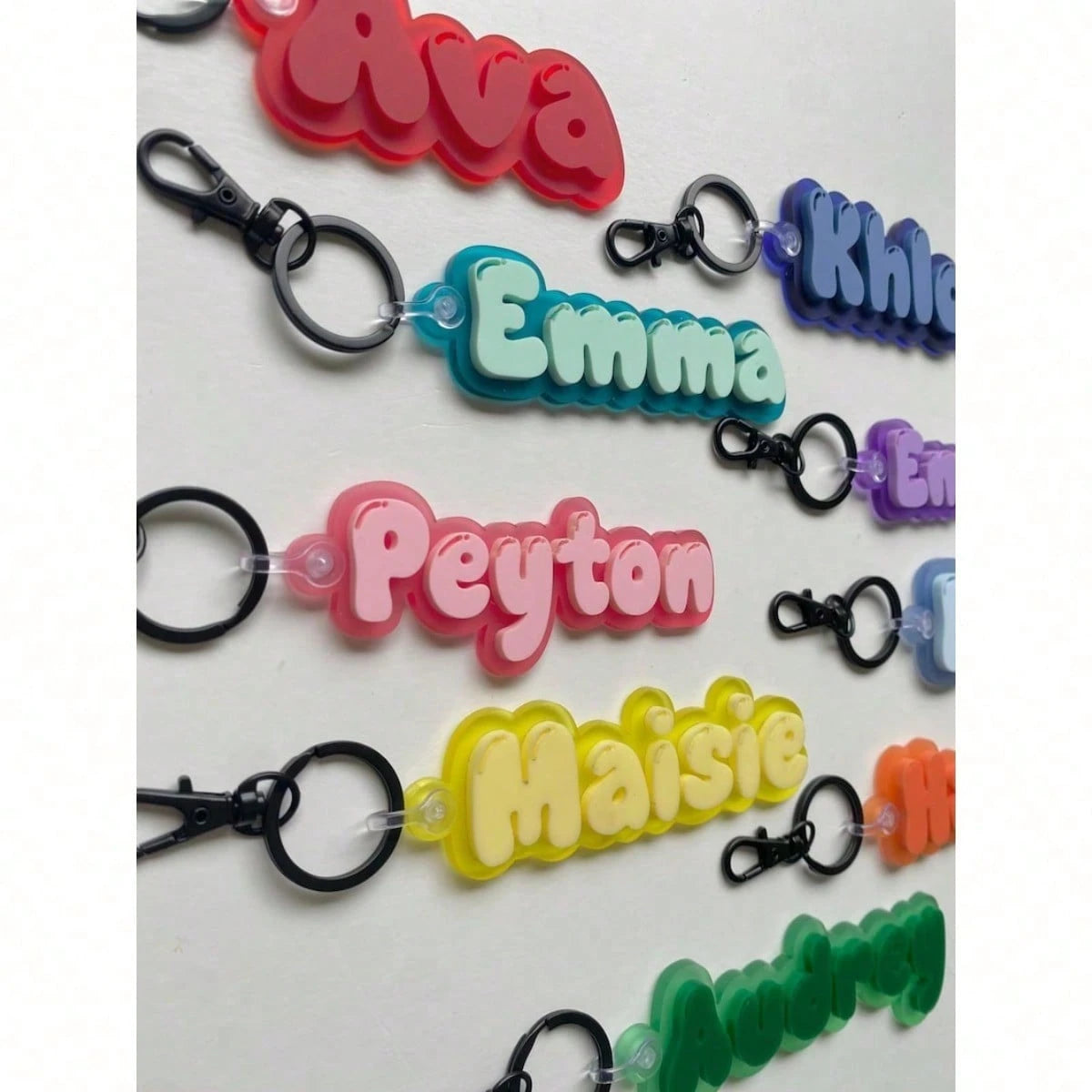 1PC Personalized Acrylic Keychain, Customizable For Team Member Gifts, Suitable For Handbag, Backpack Decoration, Gift Bag Tag, Fashion Gift For Women