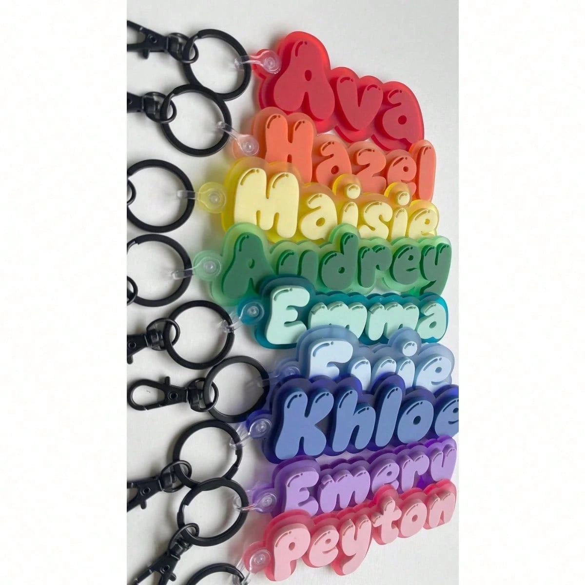 1PC Personalized Acrylic Keychain, Customizable For Team Member Gifts, Suitable For Handbag, Backpack Decoration, Gift Bag Tag, Fashion Gift For Women