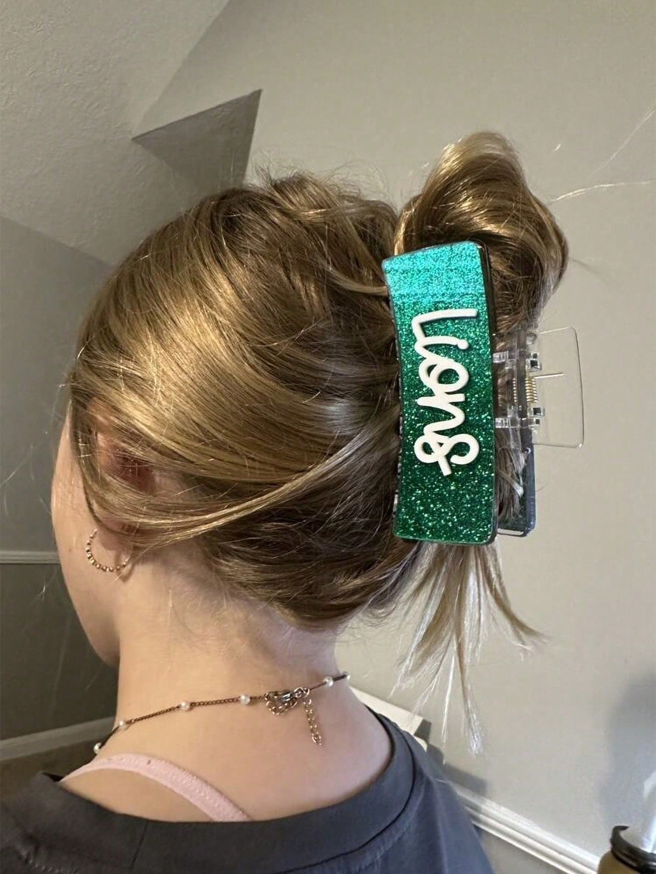 1pc Personalized Gameday Cheering Squad Team Name Rainbow Text Hair Clip, Name Hair Claw, Bridesmaid Gift, Personalized Gift