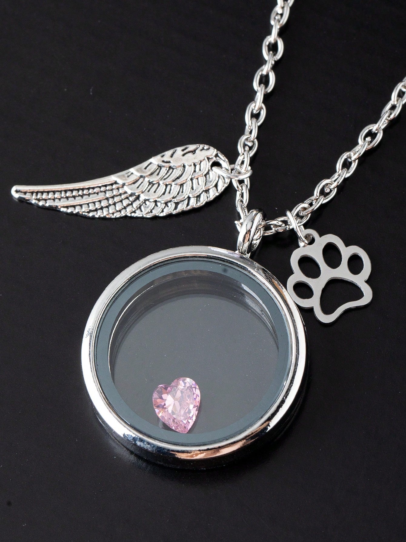 1pc Pet Hair Keepsake Necklace, Cat Dog Hair Memorial Pendant, Pet Memorial Jewelry, Birthstone Memorial Beads, Living Memory Necklace, Pet Loss Gift