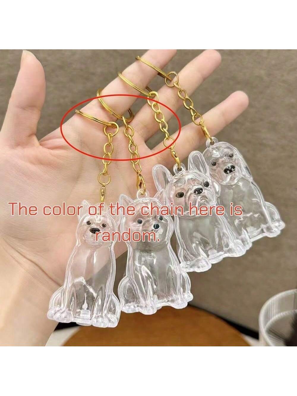 1PC PET Material Keychain With Pet Hair Storage Design-Well-Made Keychain Featuring A Sitting Dog Figure Withchain Ideal For Dog Owners- A Functional And Thoughtfulaccessory That Collects And Preser