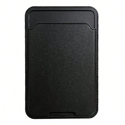 1PC Phone Case Back Adhesive Card Holder, Solid Color Leather Texture Independent Card Pouch, Access Card/Bus/Bank Card Holder, Self-Adhesive Card Slot Case