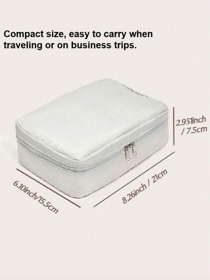 1pc Polyester Storage Bag, Minimalist Portable Toiletry Storage Bag, Ideal For Packing Cosmetics, And Travel Essentials,Boho Vibes