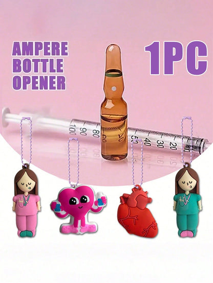 1pc Portable Ampoule Opener, Can Be Used As A Keychain, Compact And Convenient, Suitable For Ampoules, Small Bottles, Medicines, Samples, Suitable For Travel, Camping, Home Healthcare, Suitable For Do
