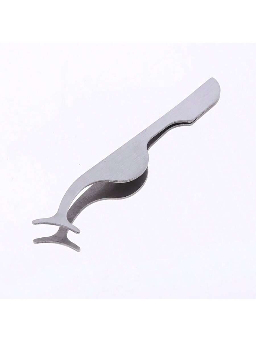 1pc Portable False Eyelash Applicator Makeup Tool Eyebrow Tweezers Extension Clip Eyelash Curler