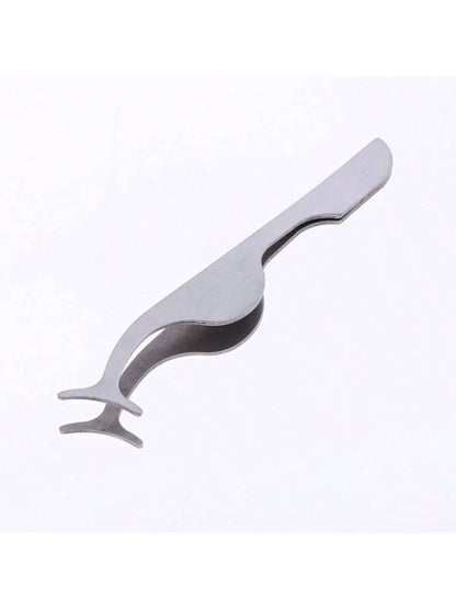 1pc Portable False Eyelash Applicator Makeup Tool Eyebrow Tweezers Extension Clip Eyelash Curler