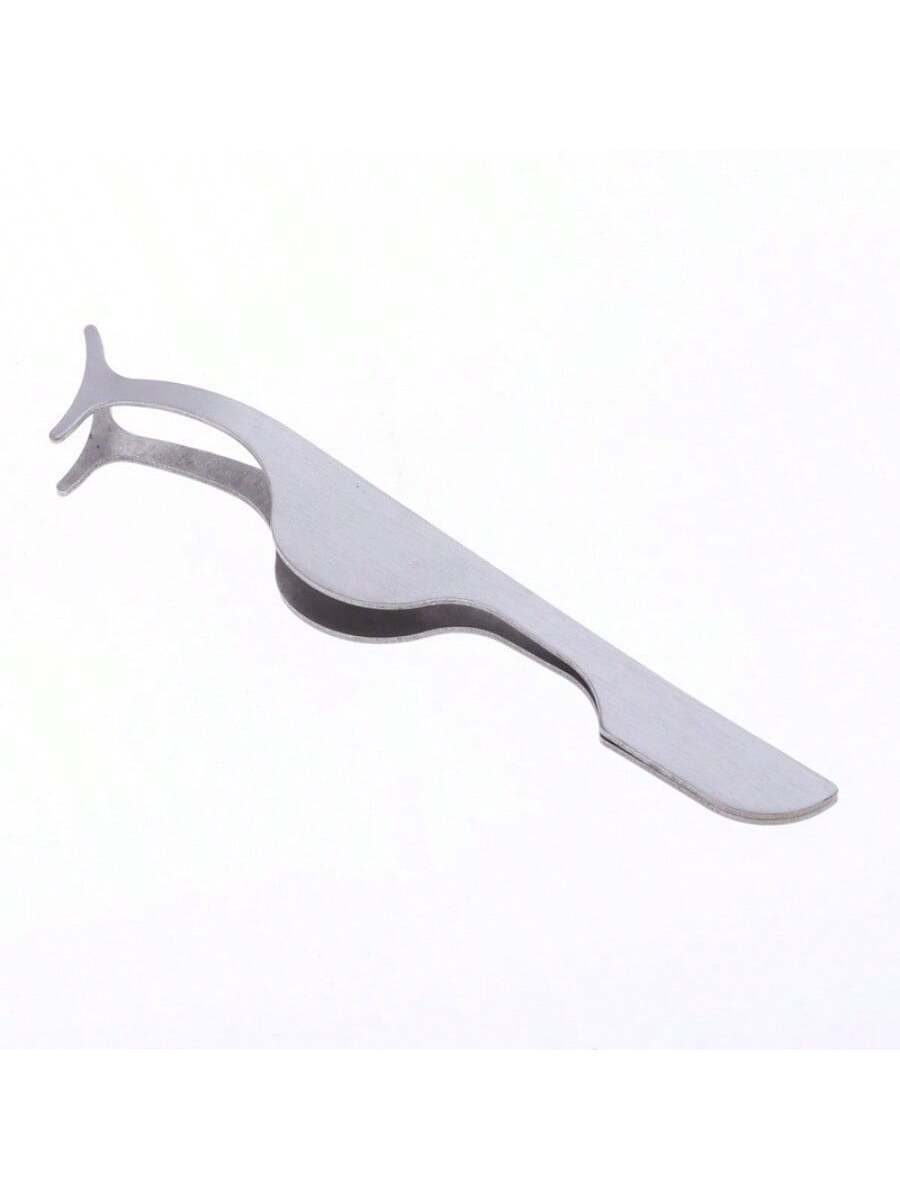 1pc Portable False Eyelash Applicator Makeup Tool Eyebrow Tweezers Extension Clip Eyelash Curler