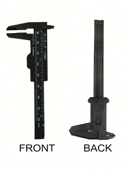 1pc Portable Plastic Eyebrow Ruler, Vernier Caliper, Tattoo Ruler, Ruler, Plastic Permanent Makeup Measuring Tool