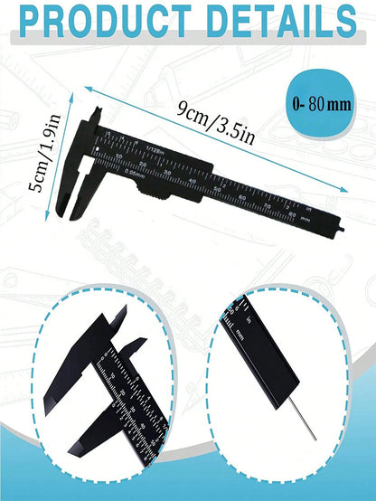 1pc Portable Plastic Eyebrow Ruler, Vernier Caliper, Tattoo Ruler, Ruler, Plastic Permanent Makeup Measuring Tool