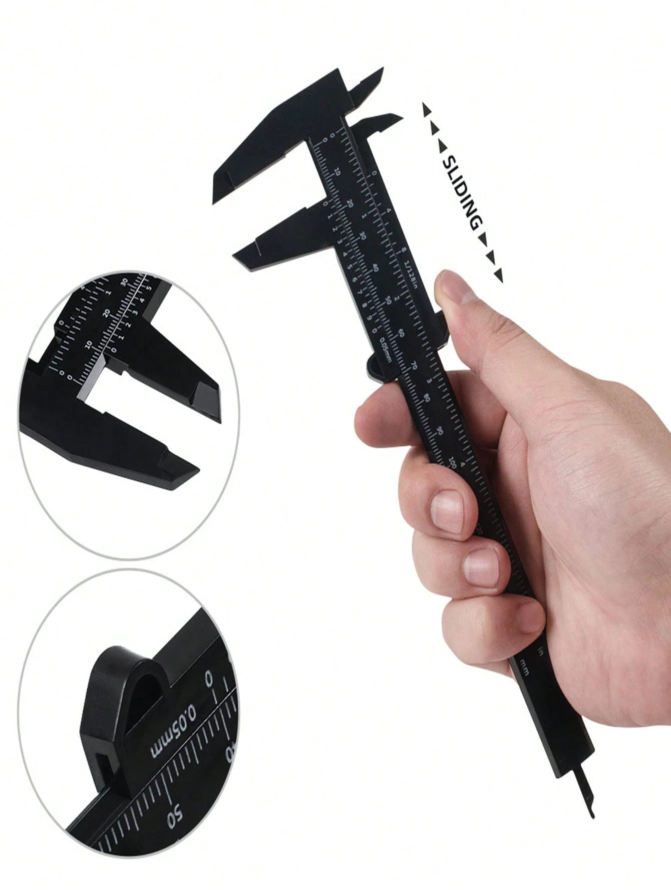 1pc Portable Plastic Eyebrow Ruler, Vernier Caliper, Tattoo Ruler, Ruler, Plastic Permanent Makeup Measuring Tool