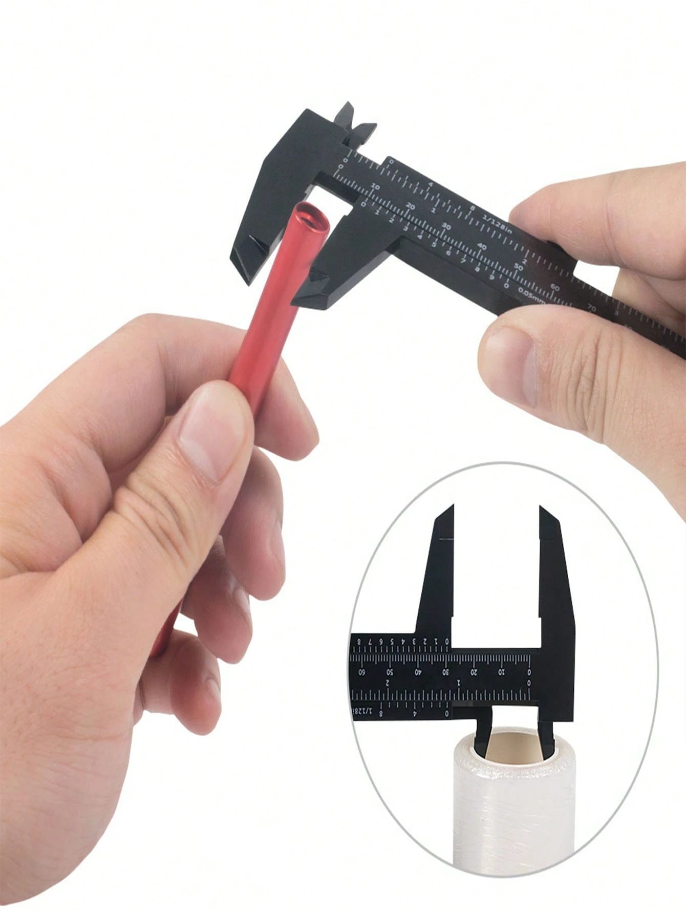 1pc Portable Plastic Eyebrow Ruler, Vernier Caliper, Tattoo Ruler, Ruler, Plastic Permanent Makeup Measuring Tool